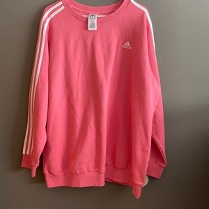 Adidas, pink sweatshirt 3x